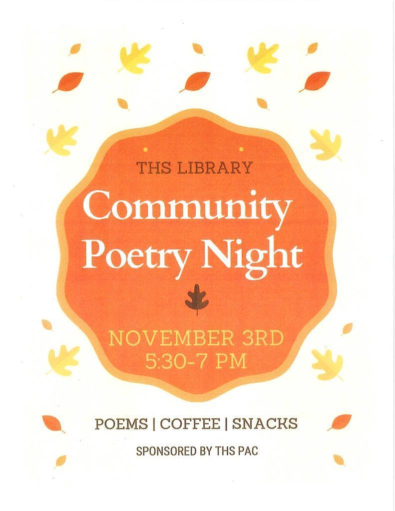 Poetry Night  (CANCELLED)